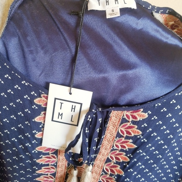 NEW THML|Tunic Dress +‎ Embroidery S - Picture 3 of 9